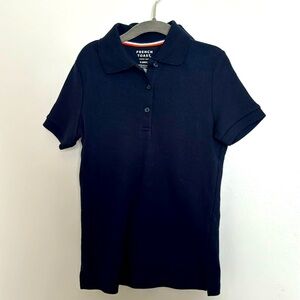 French Toast Uniform dark navy blue polo button up shirt